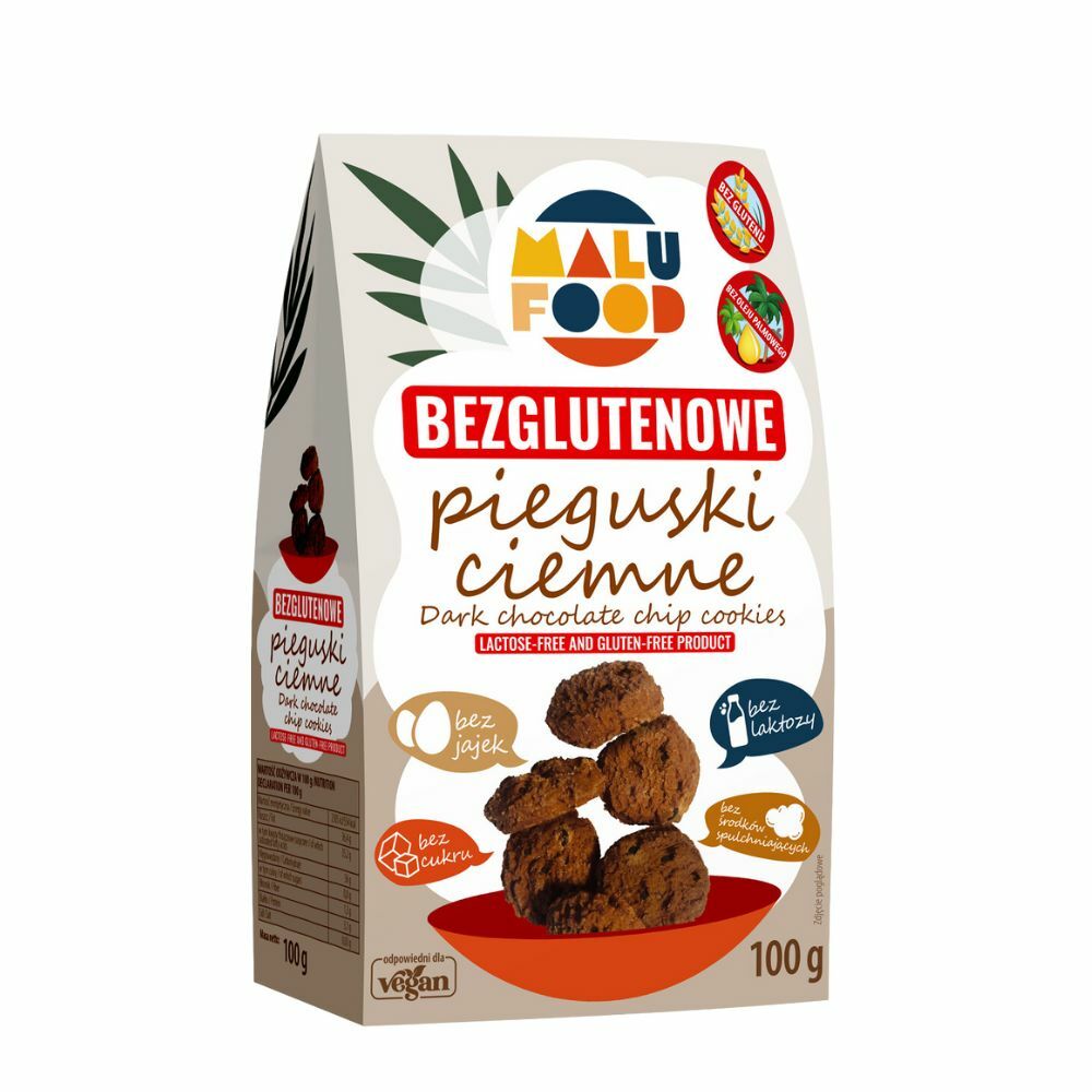 Malu Food - 無糖無麩質純素曲奇 - 黑朱古力 (100g) (501002)