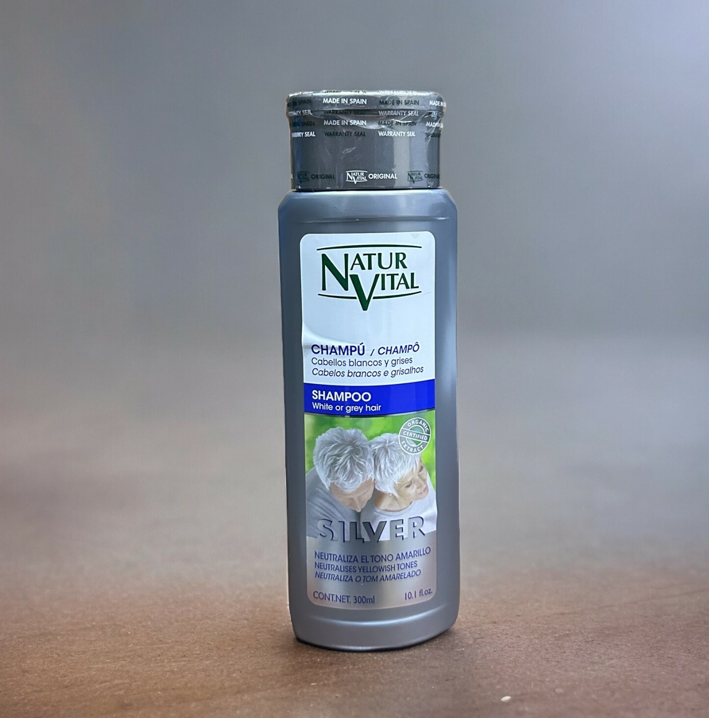 西班牙 NATURVITAL 銀灰色調去黃洗髮水300ml