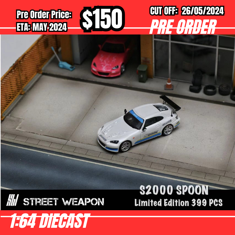 PO-$150 * Street Weapon * 1:64 S2000 Spoon White [OD25/05]