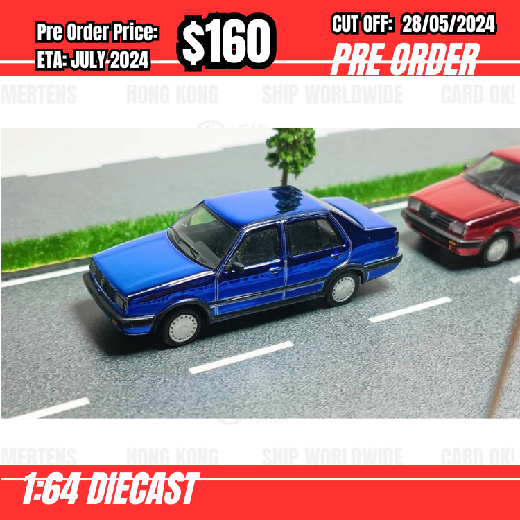 PO-$160 * Model Collect * 1:64 Jetta GT Chrome Blue [OD25/05]