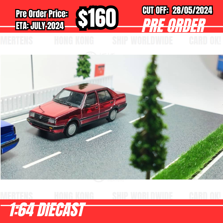 PO-$160 * Model Collect * 1:64 Jetta GT Chrome Red [OD25/05]