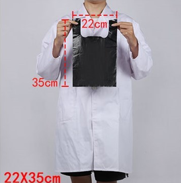 (100pcs) Disposable Thickened Plastic Bag (Black) (Size: 22cm*35cm)