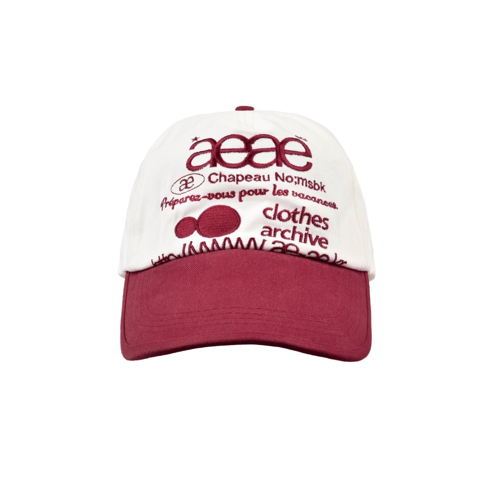 [aeae] WEB LOGO TWO TONE BALL CAP