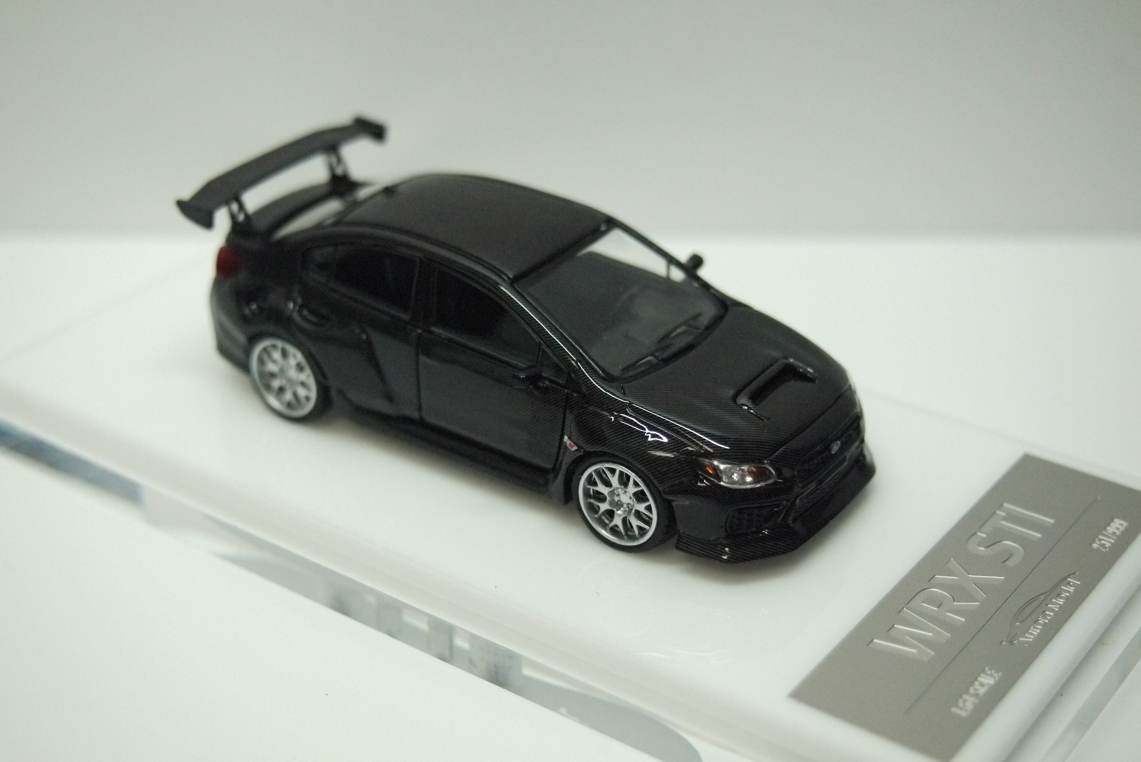 Aurora Model 1:64 Subaru WRX STI Carbon Black