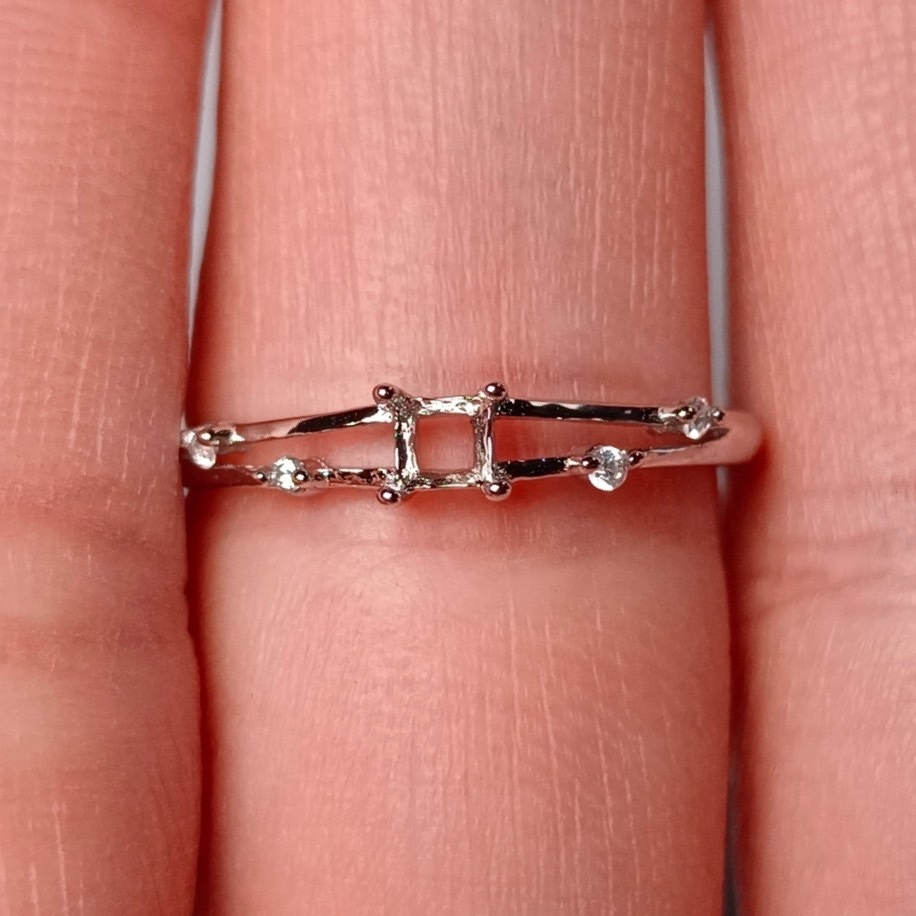 女戒方型3*3mm空托