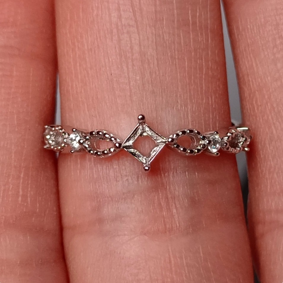 女戒方型3*3mm空托