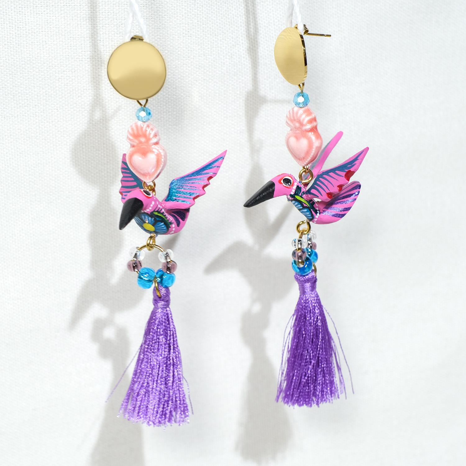 神獸手工木刻耳環｜Minas 28｜墨西哥