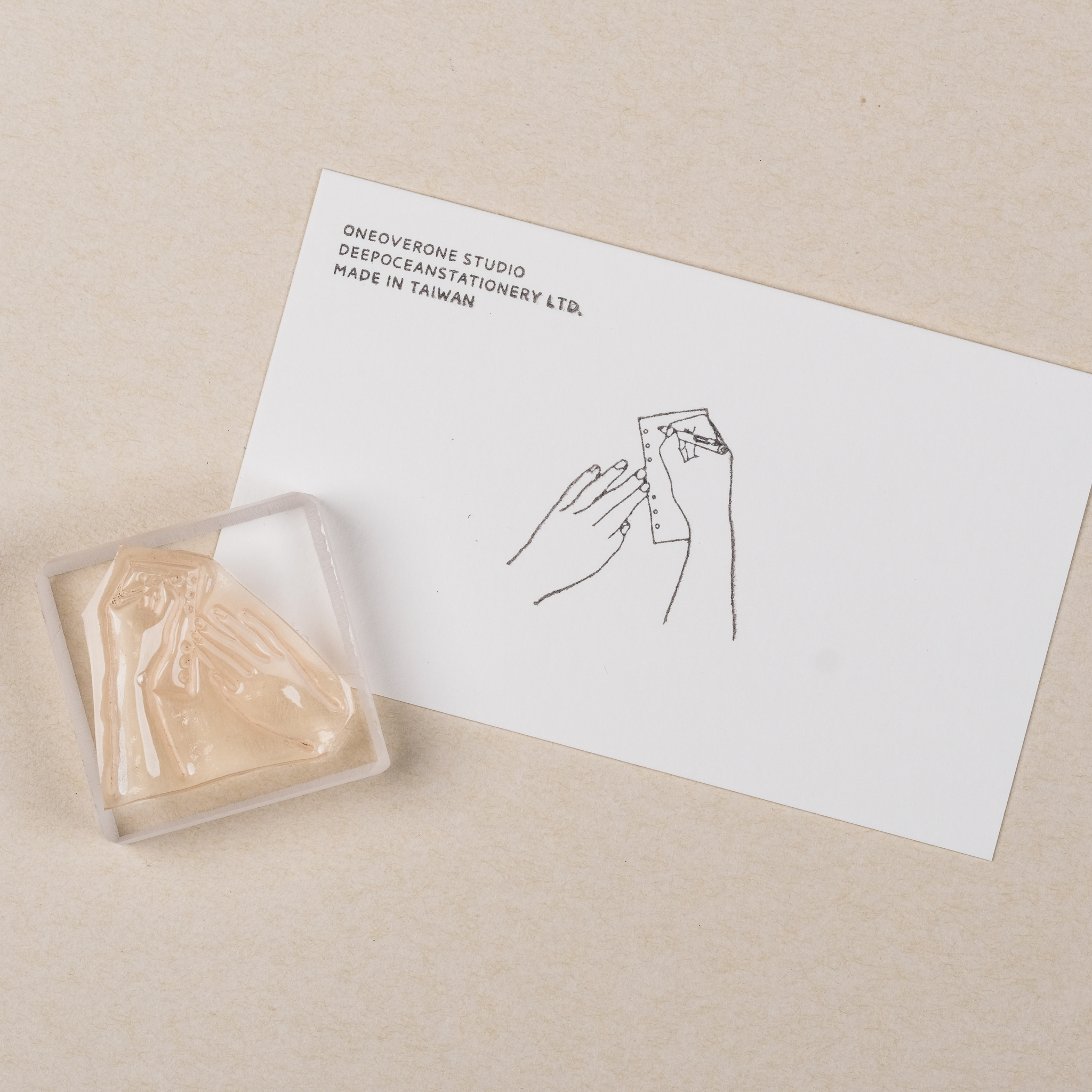 書寫單張內頁的手 膠版印章｜一分之一工作室 台灣