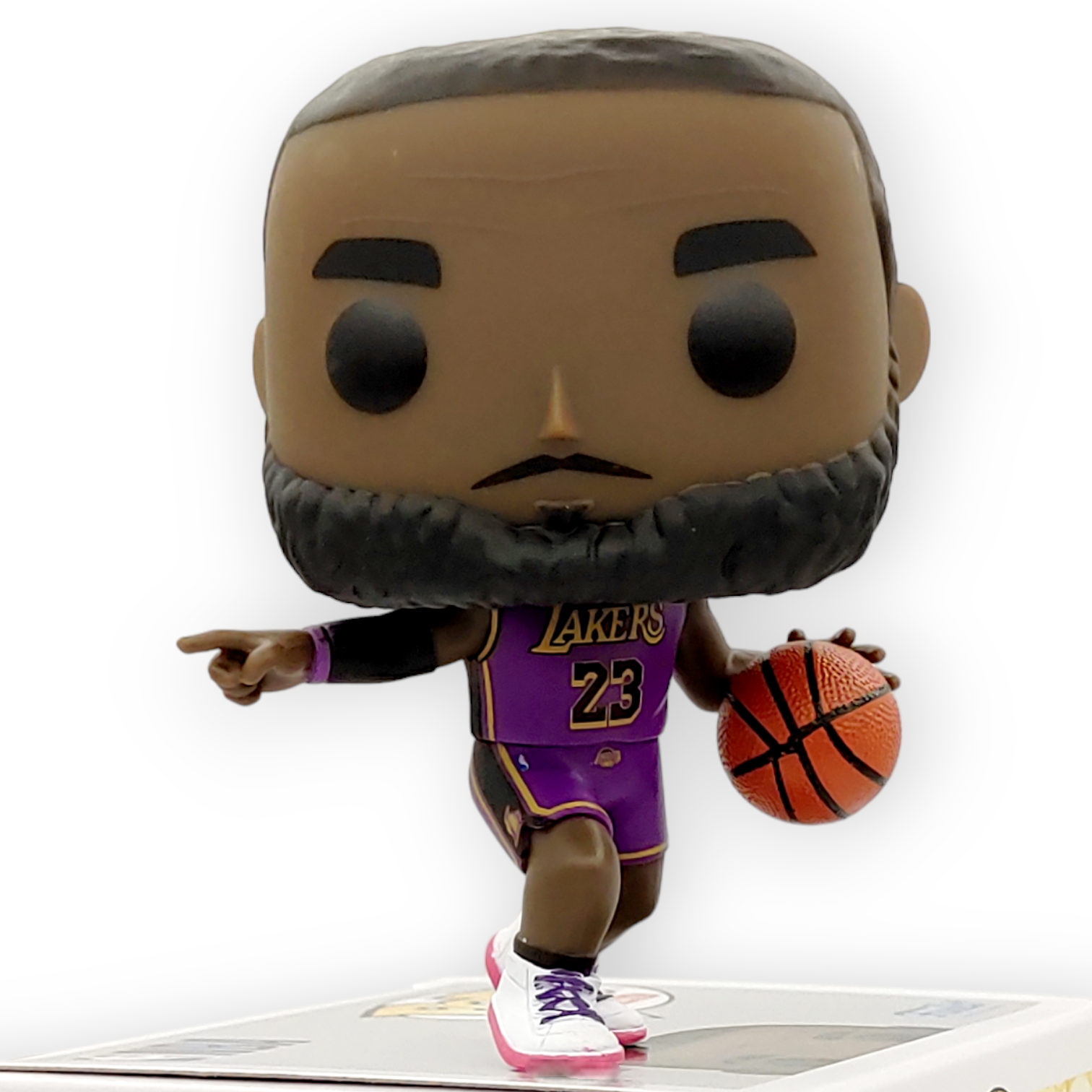 FUNKO POP<NBA>洛杉磯湖人_紫色作客勒邦.占士_指揮-No.172