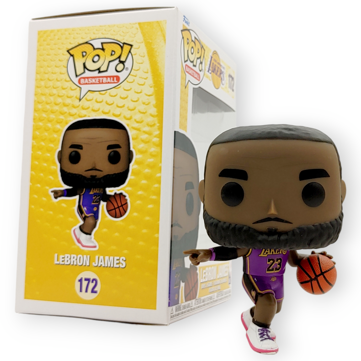 FUNKO POP<NBA>洛杉磯湖人_紫色作客勒邦.占士_指揮-No.172
