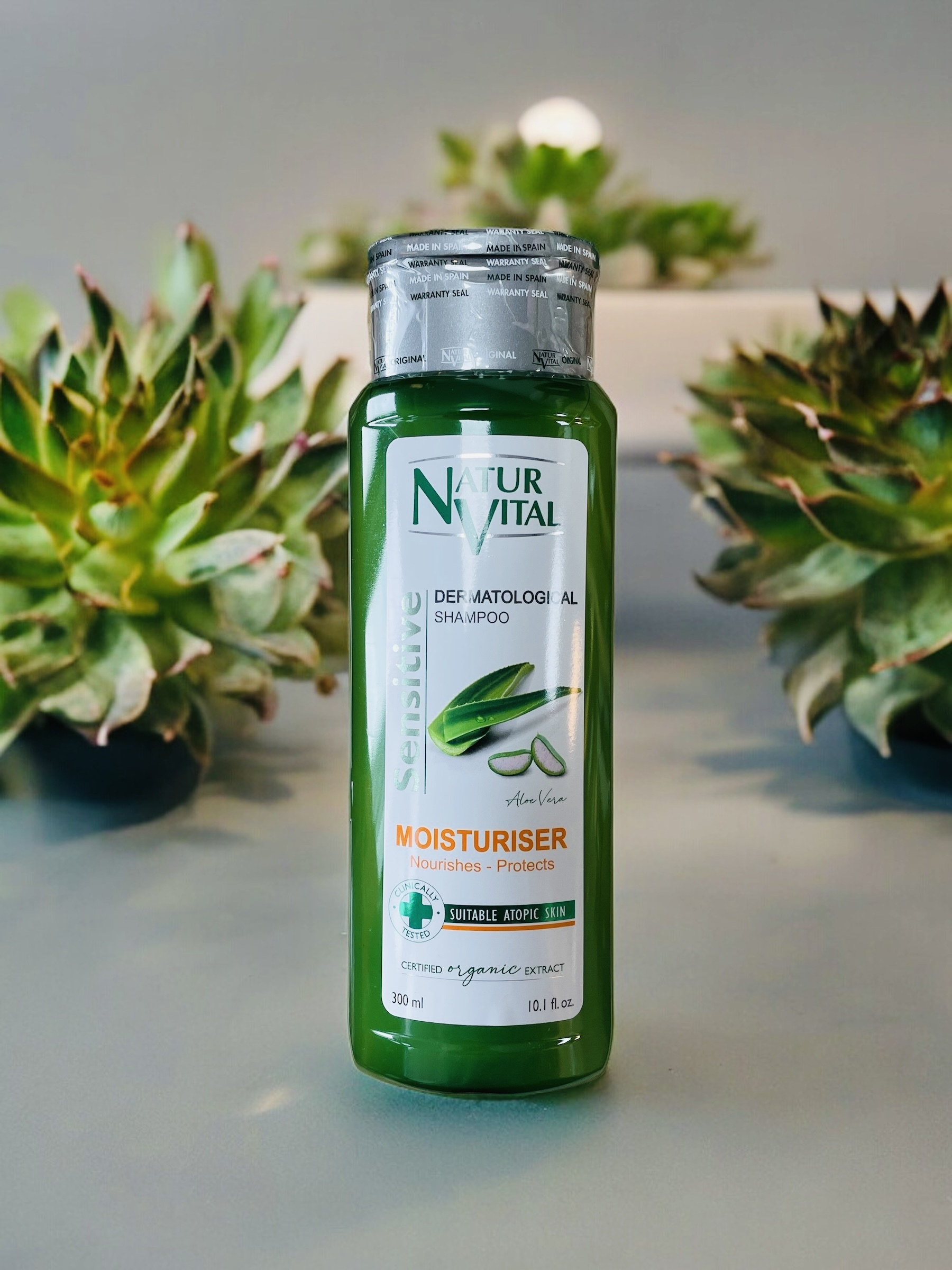 西班牙 NATURVITAL天然蘆薈洗頭水300毫升-乾性