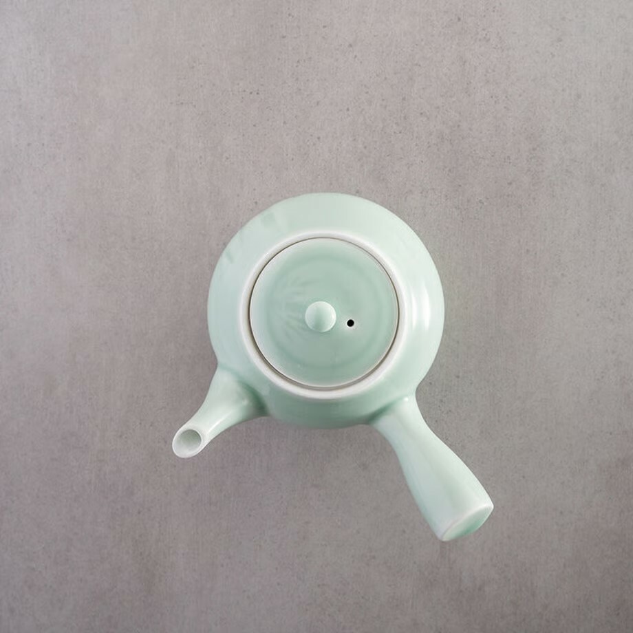 虎仙窯 青瓷竹丸 茶壺