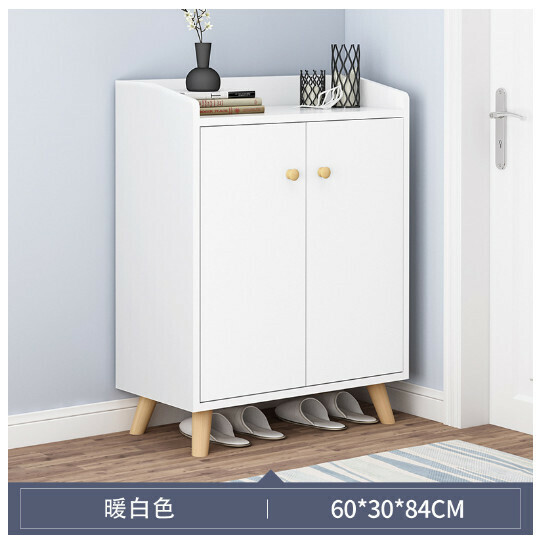 New entry entrance cabinet shoe storage cabinet [ordinary warm white 60CM]
