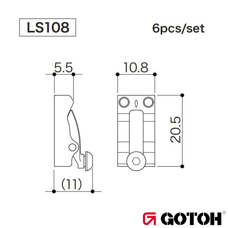Gotoh LS105 / LS108 鎖定式 弦鞍