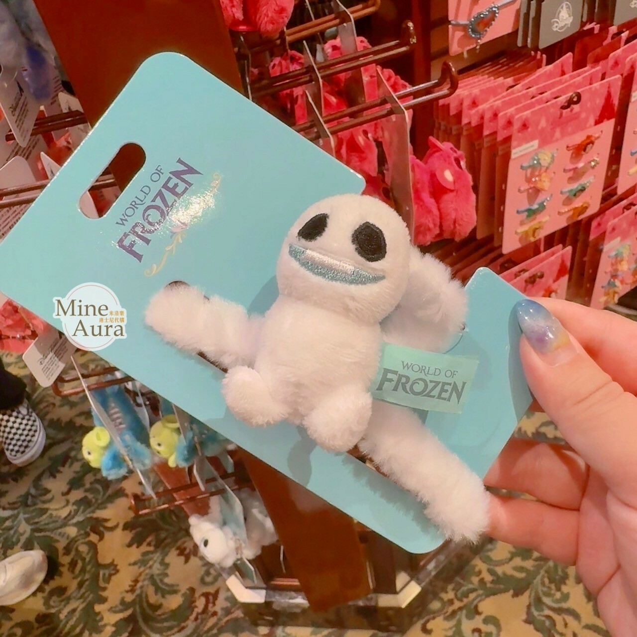 World of Frozen 限定 迷你小雪寶 Olaf 造型 絨毛 髮夾 髮抓 鯊魚夾 冰雪奇緣 Frozen -香港迪士尼樂園