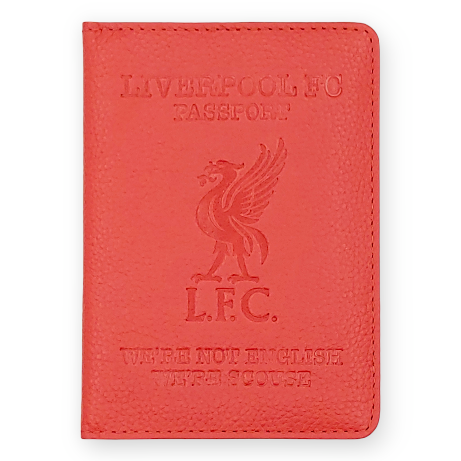 利物浦紅色壓花護照套