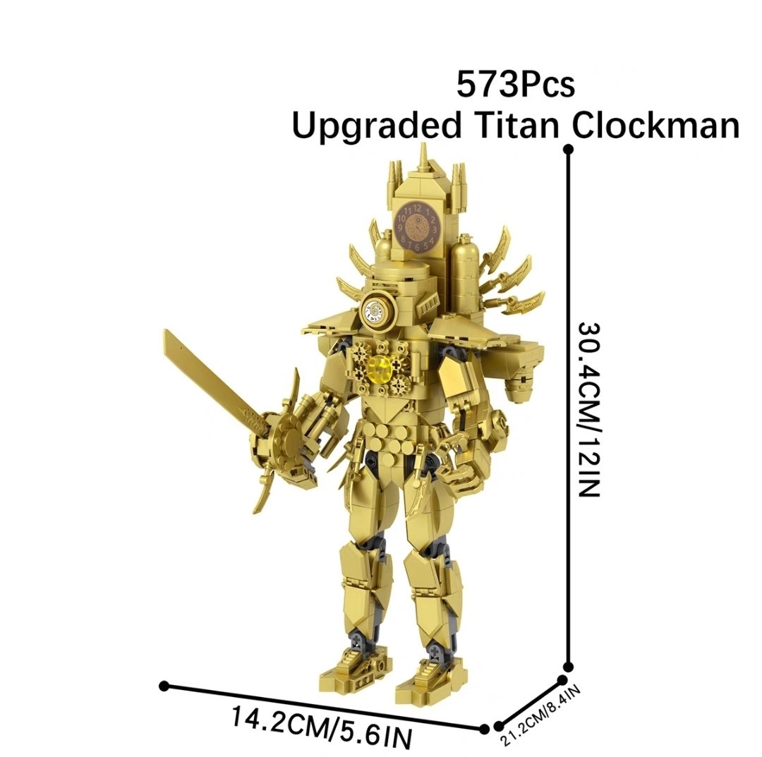 MOC Upgraded Titan Clockman Skibidi Minifigs MOC1500