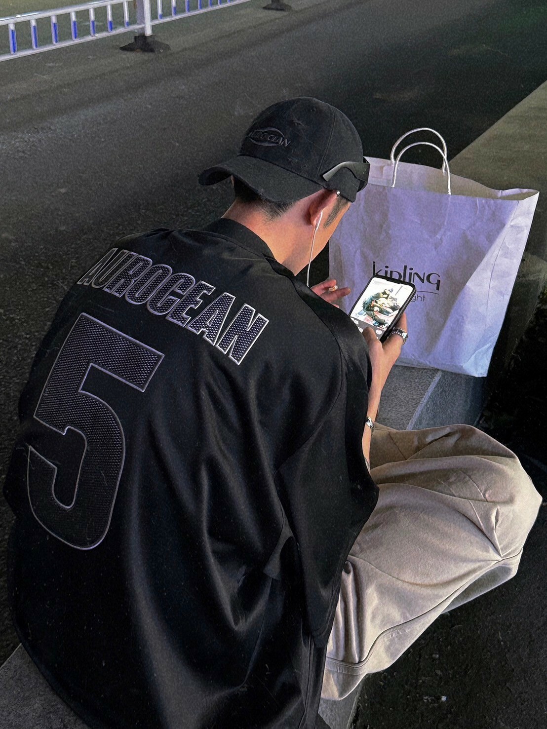 Aurocean 暗黑重磅刺繡球衣T恤