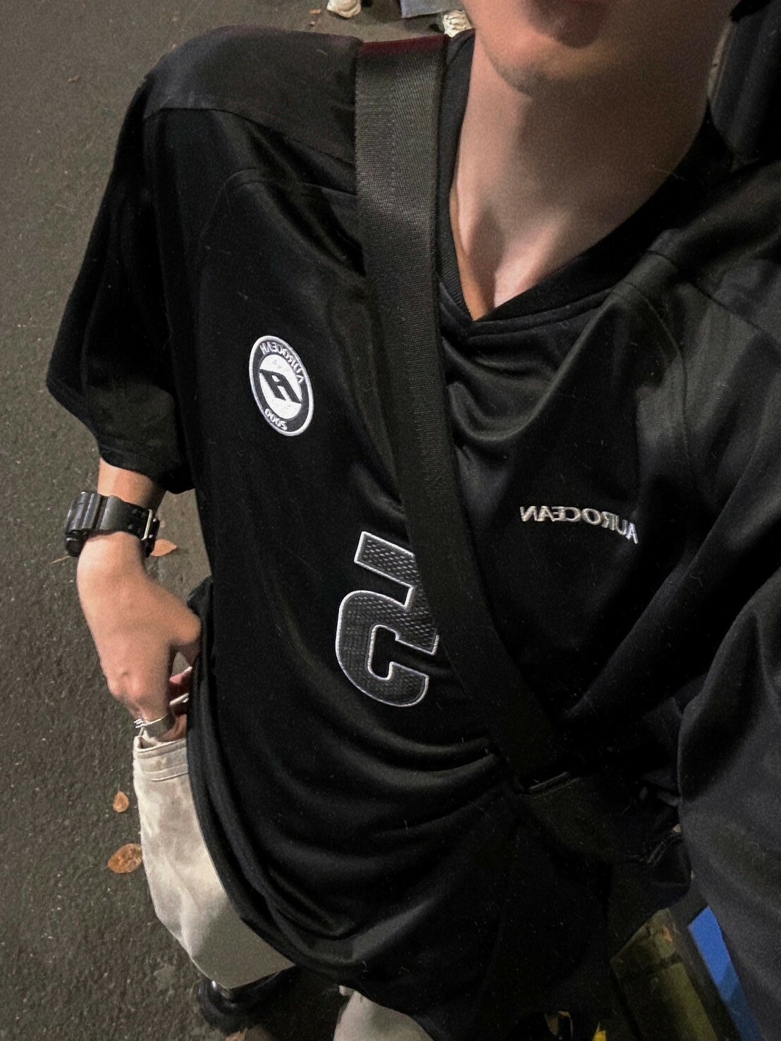 Aurocean 暗黑重磅刺繡球衣T恤