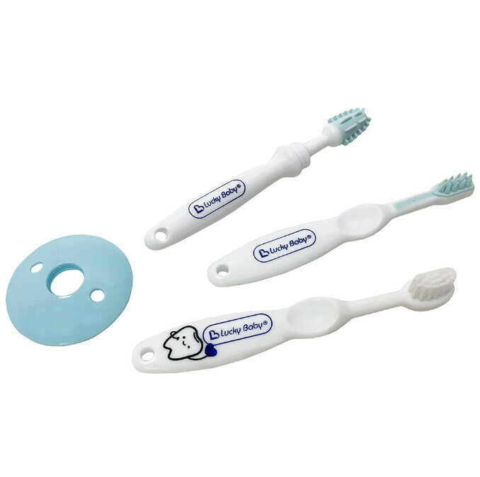 Children's Silicone Toothbrush Set (Blue)