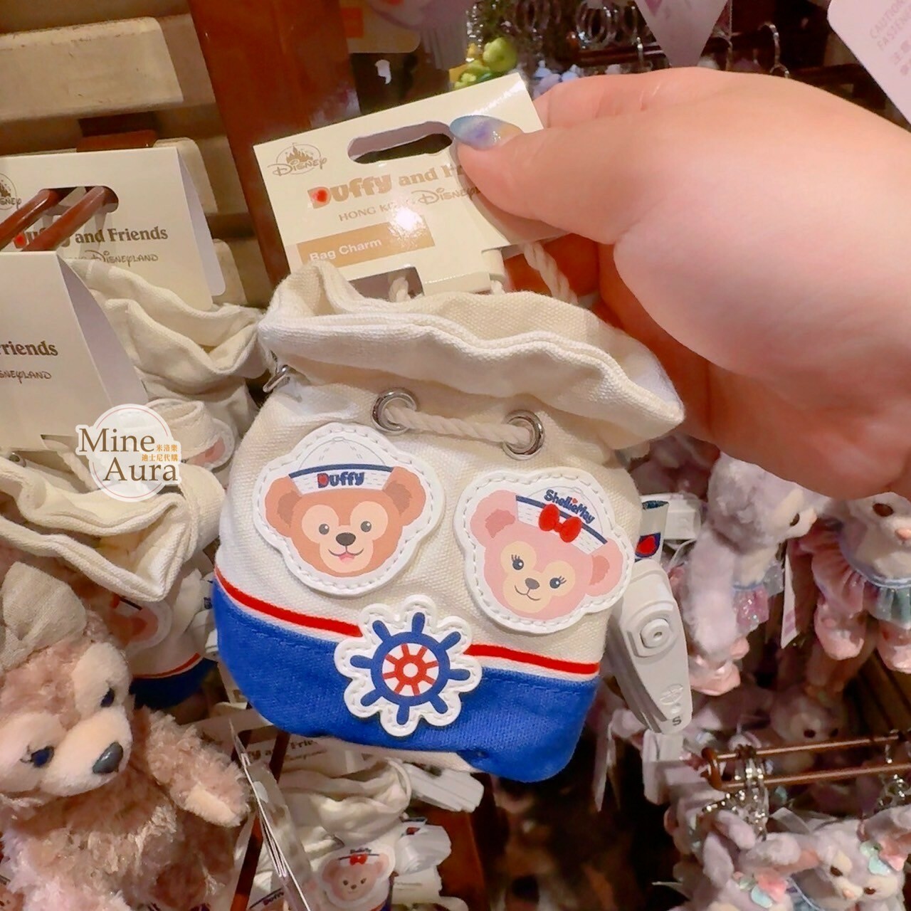 (現貨) 達菲 Duffy 雪莉玫 ShellieMay 水手服造型 迷你 水桶包造型 掛包 -香港迪士尼樂園