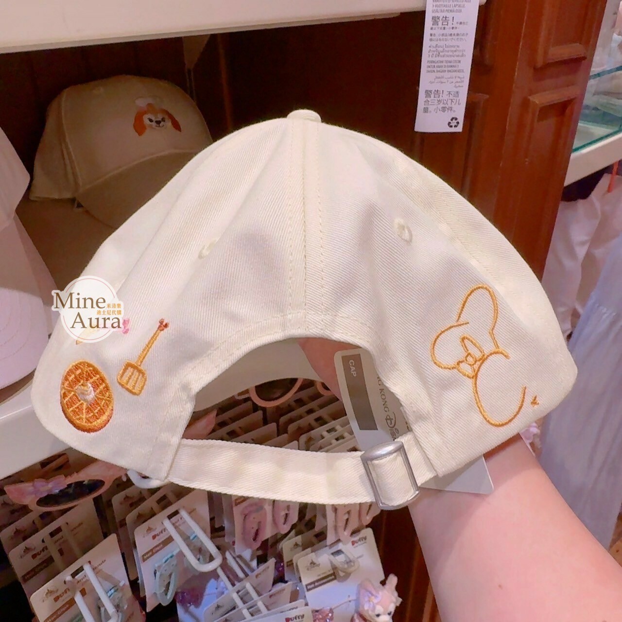 可琦安 餅乾 CookieAnn 大頭刺繡圖案 棒球帽 帽子 -香港迪士尼樂園