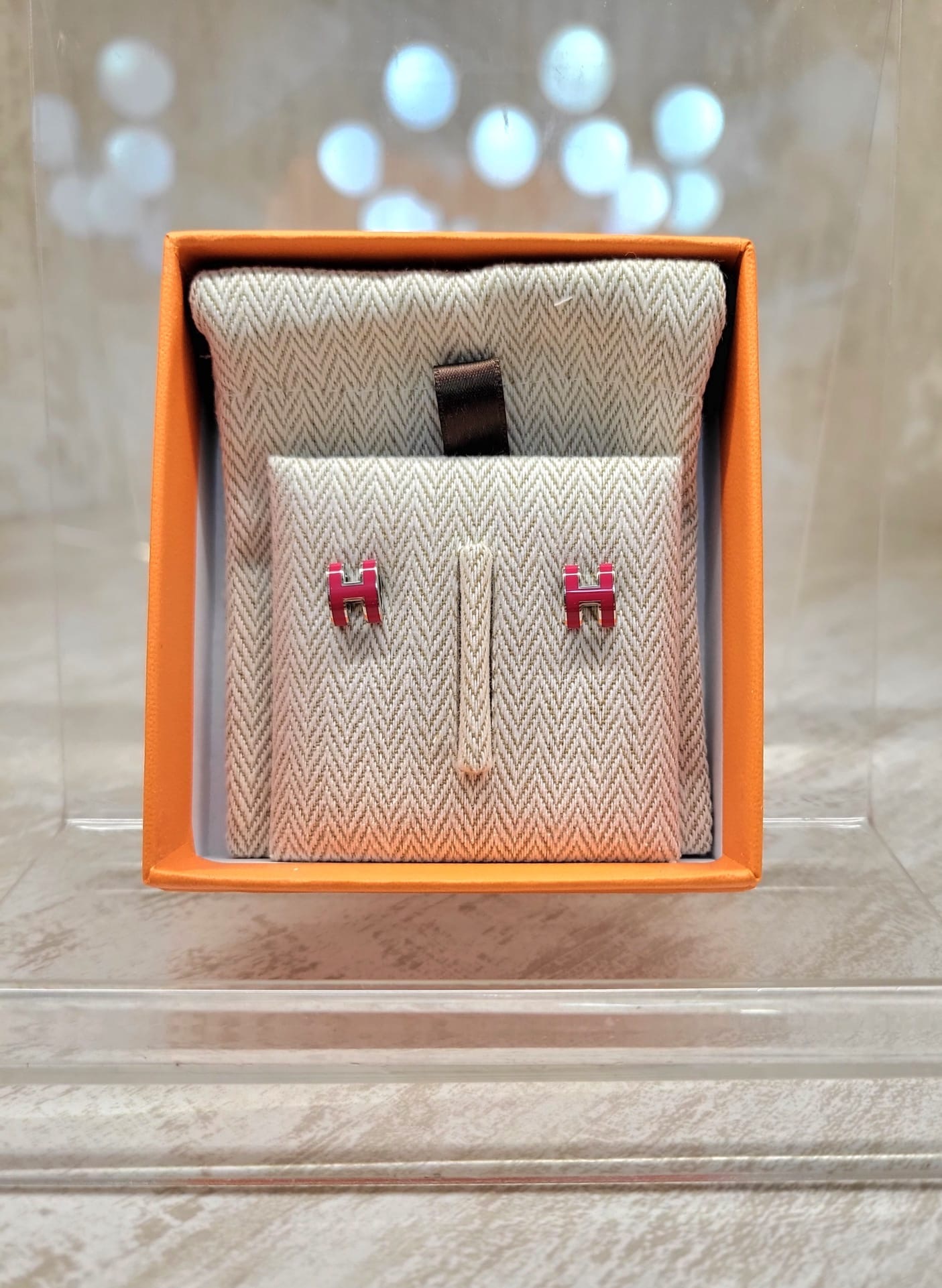 Hermes mini pop h earrings rose Mexico P