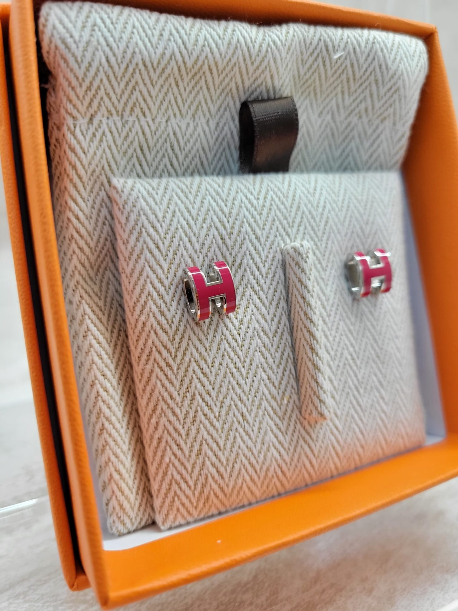 Hermes mini pop h earrings rose Mexico P