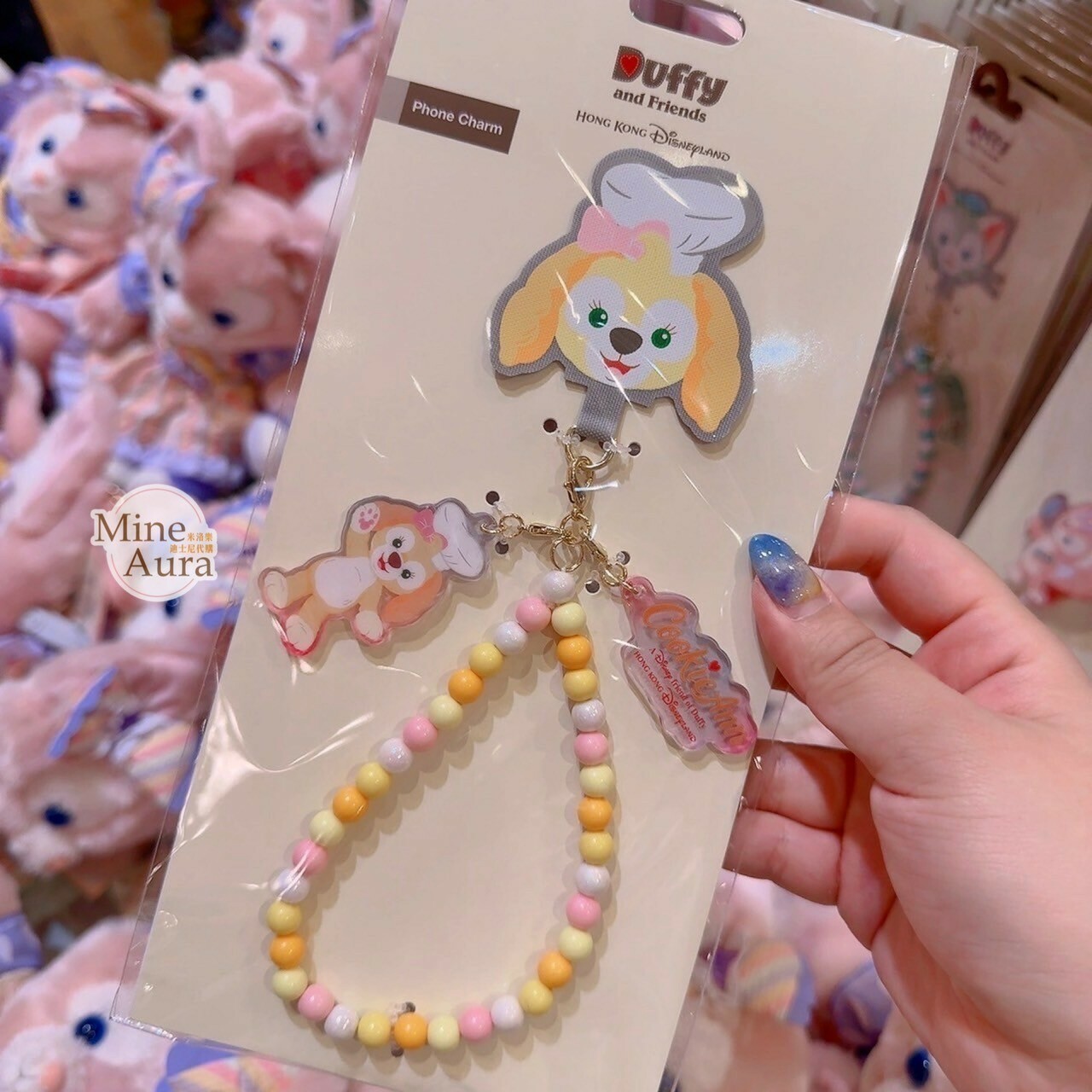 可琦安 餅乾 CookieAnn 大頭造型 串珠設計 手機掛繩 -香港迪士尼樂園