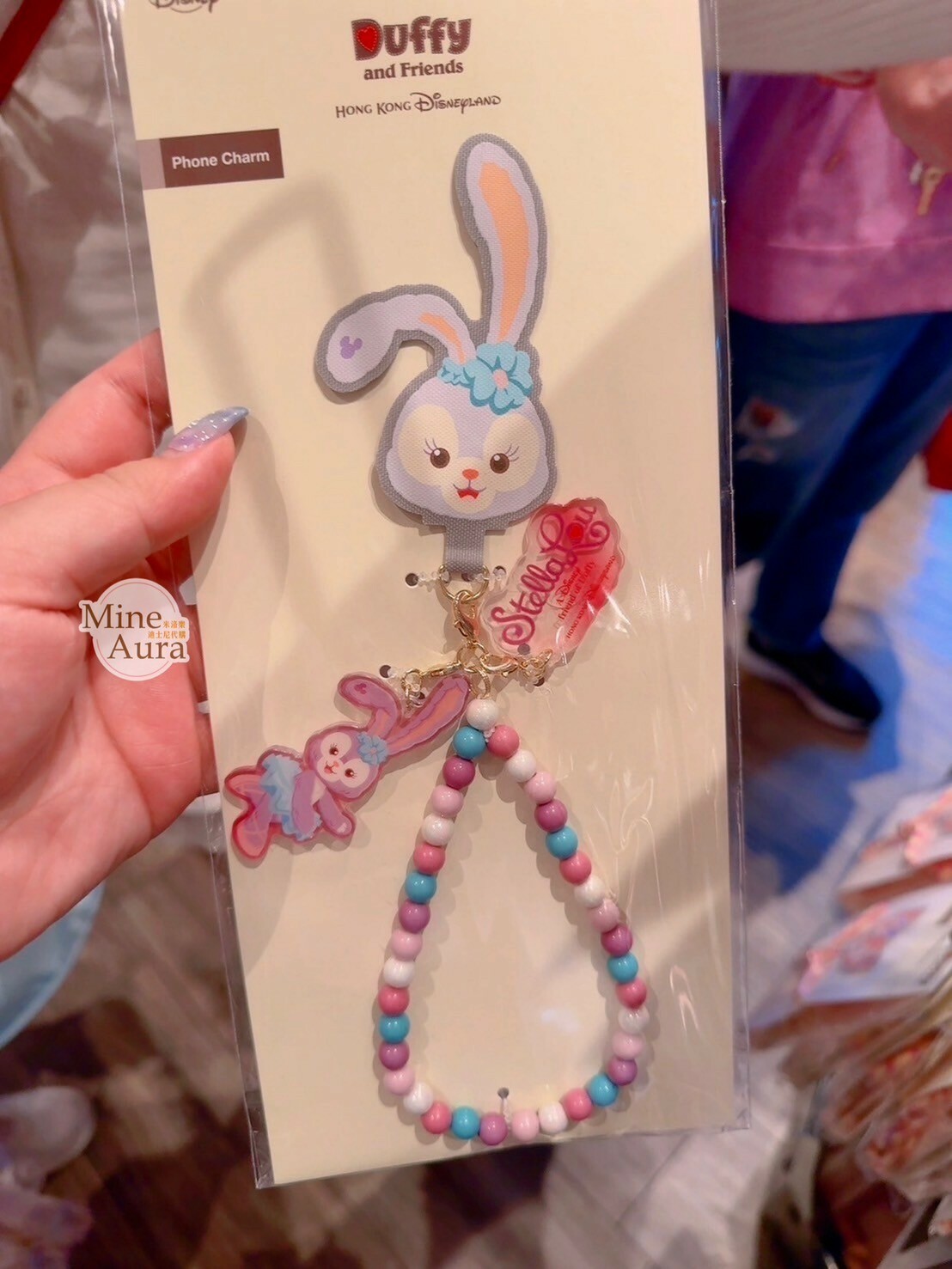 史黛拉露 星黛露 StellaLou 大頭造型 串珠設計 手機掛繩 -香港迪士尼樂園