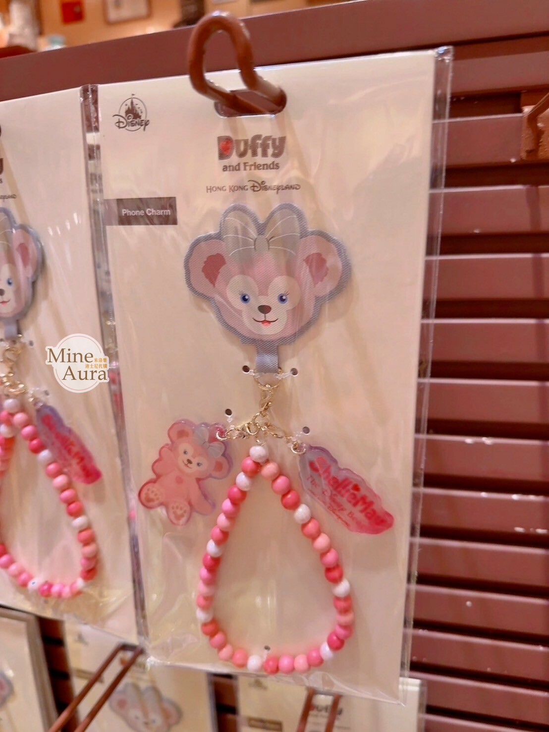 雪莉玫 ShellieMay 大頭造型 串珠設計 手機掛繩 -香港迪士尼樂園