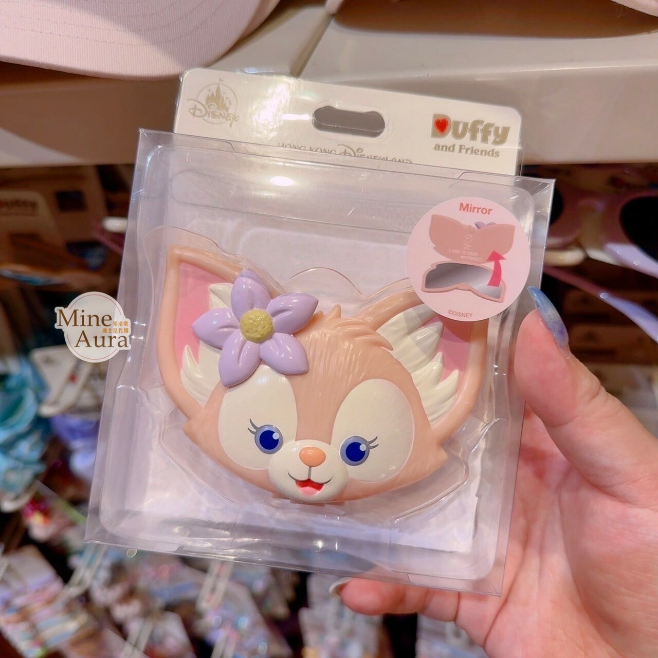 玲娜貝兒 Lina bell 大頭造型 隨身鏡 鏡子 -香港迪士尼樂園