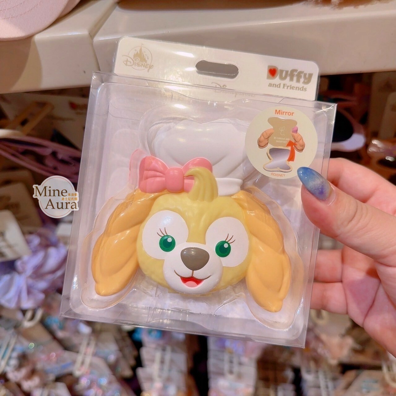可琦安 餅乾 CookieAnn 大頭造型 隨身鏡 鏡子 -香港迪士尼樂園