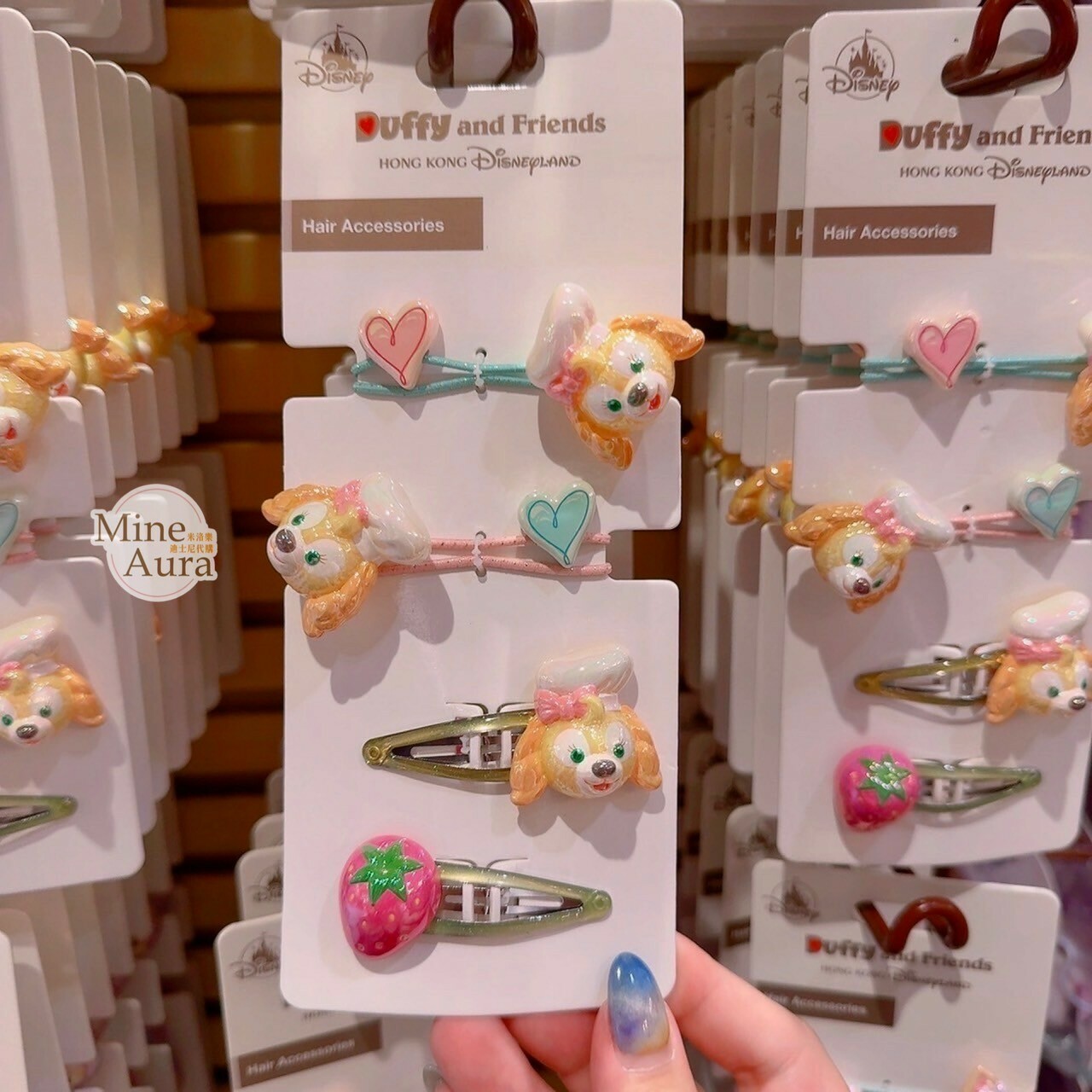 可琦安 餅乾 CookieAnn 立體大頭造型 髮飾組 髮夾 髮束 -香港迪士尼樂園