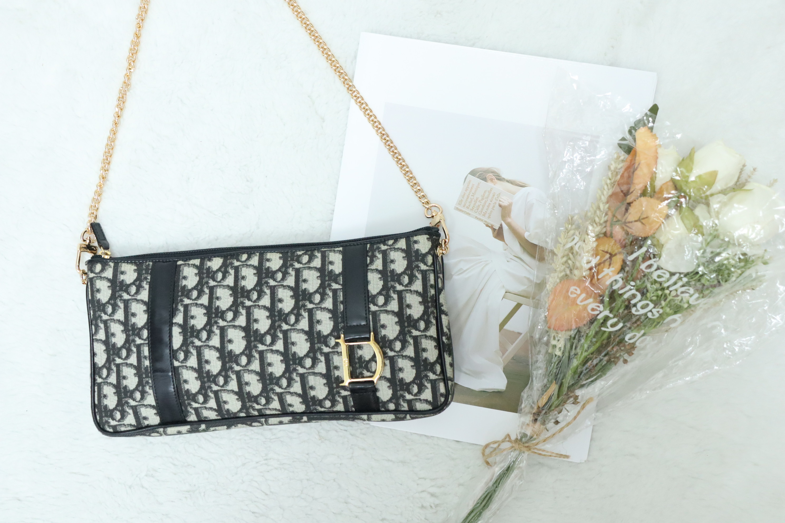 Dior藍色老花Pouch💙