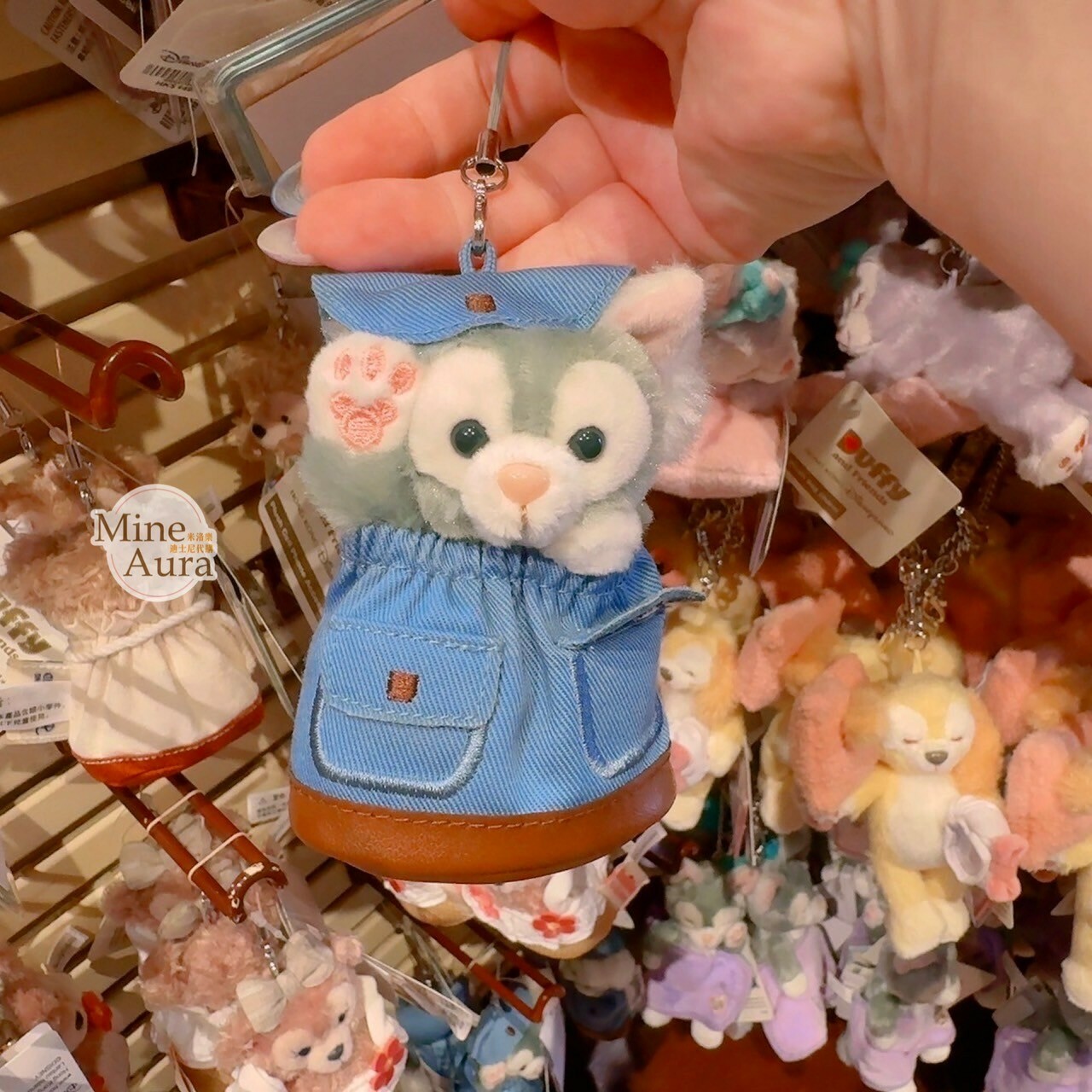 D&F捉迷藏系列 傑拉托尼 畫家貓 Gelatoni 手機 吊飾-香港迪士尼樂園