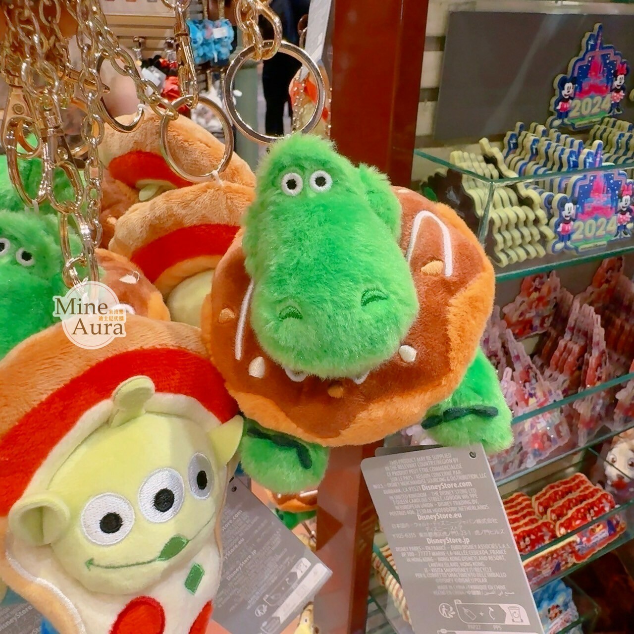 (現貨) 披薩星球系列 抱抱龍 Rex 甜甜圈造型 鑰匙圈 吊飾 玩具總動員 Toy Story -香港迪士尼樂園