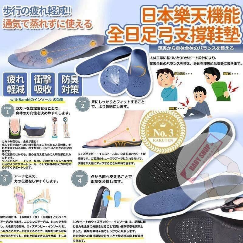 【現貨】A052501 日本樂天機能全日足弓支撐鞋墊