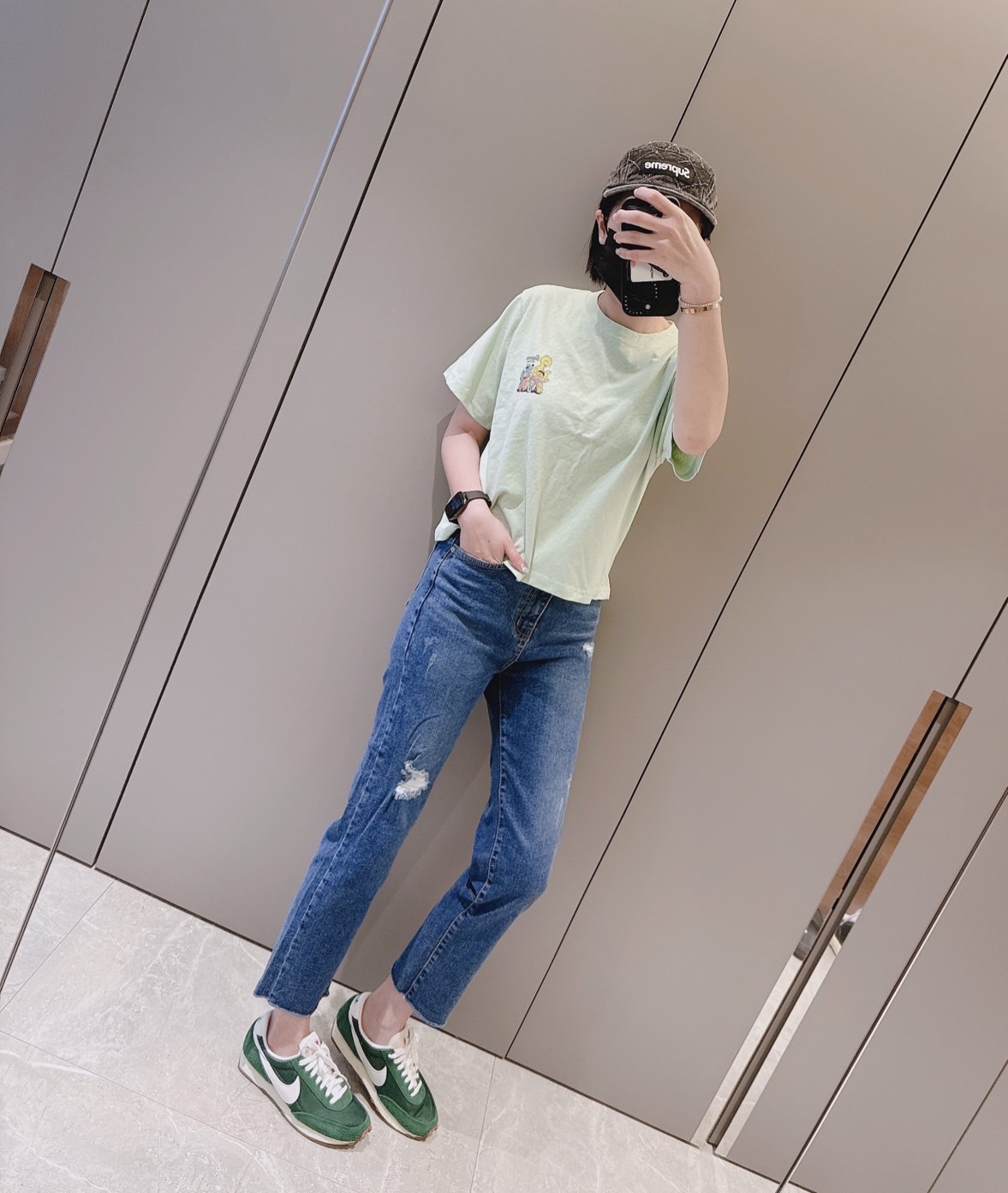 ᴴᴼᵀ ▸▸店長推薦◃◃ 春夏新款/微刷破深色直筒褲  MANIFEST正韓🇰🇷