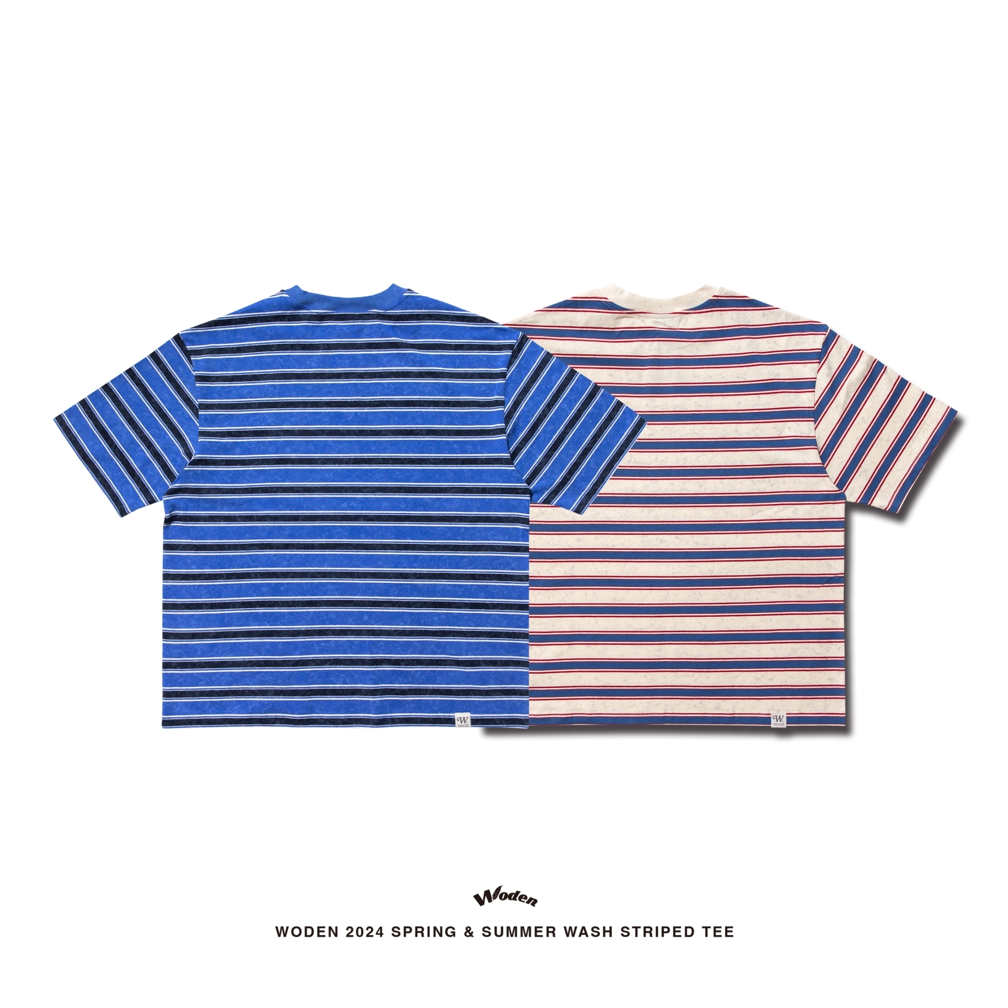 WODEN 2024 Spring & Summer 029 Wash Striped Tee