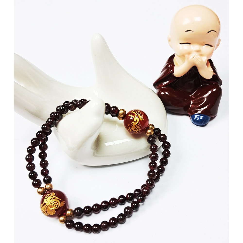 貔貅&紅石榴手珠4mm【十方】131789