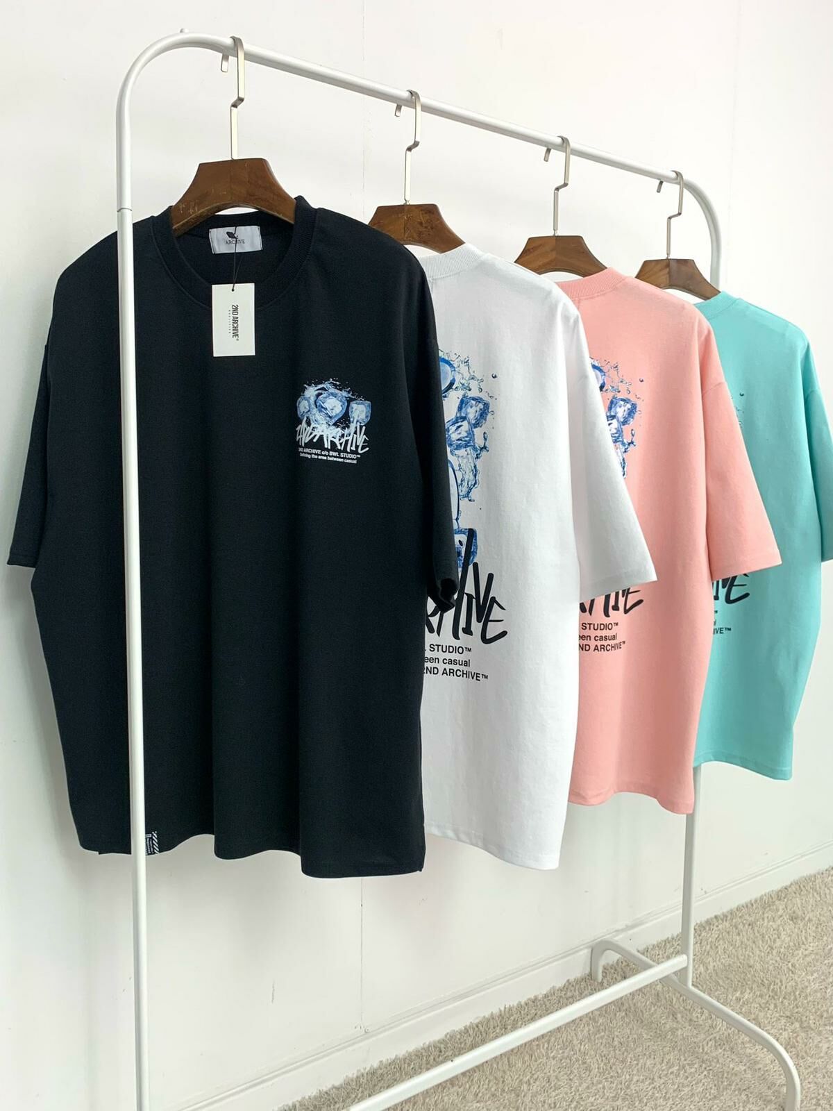 熊仔圖案英文字短袖Tee 2nd-130T