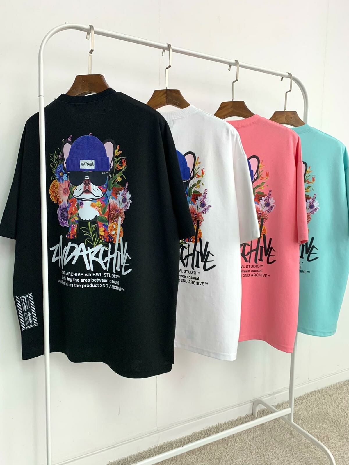 狗仔圖案英文字短袖Tee 2nd-132T