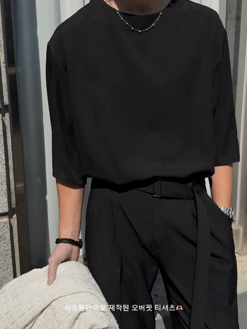 雪紡絲質七分袖T恤