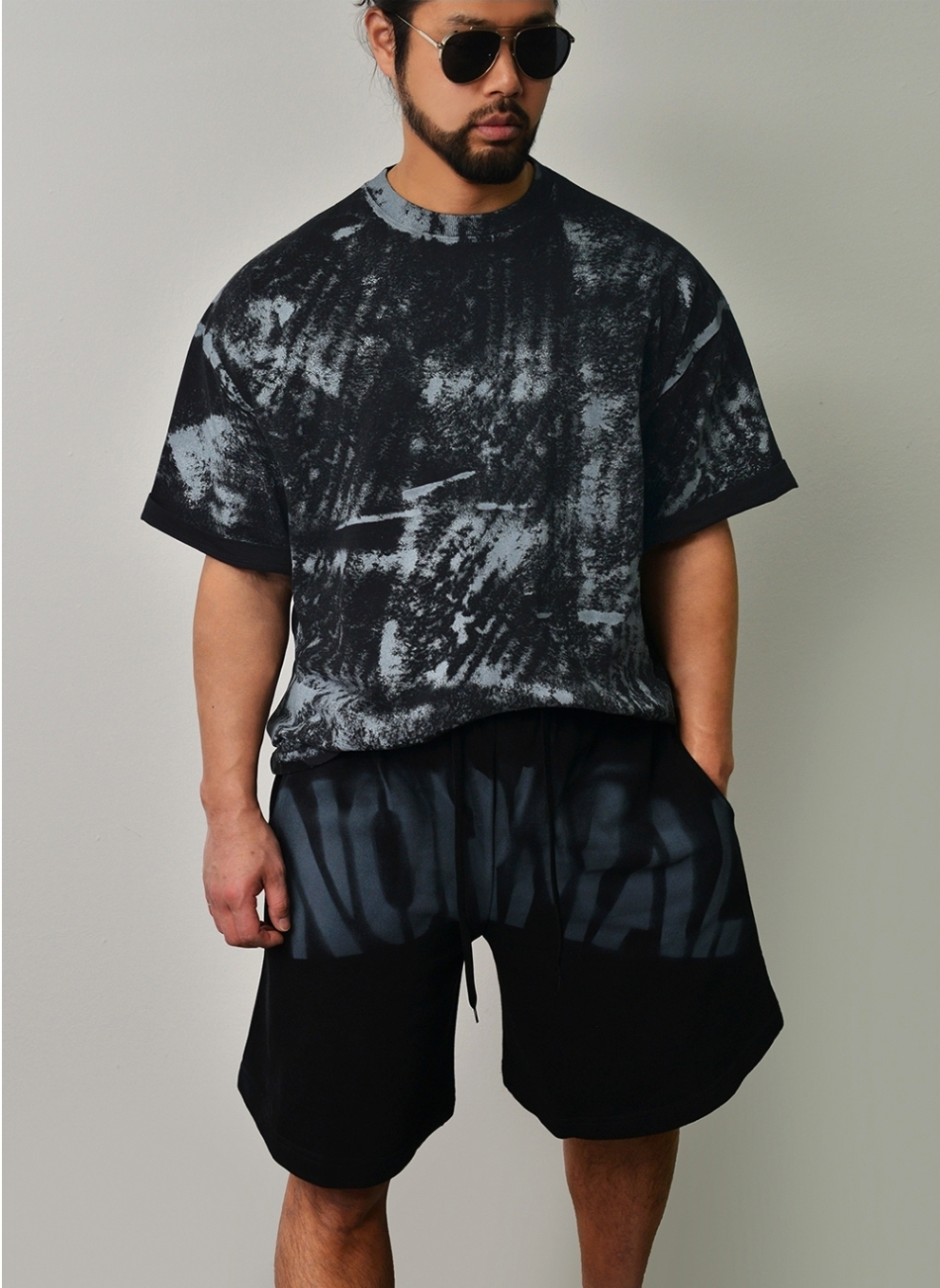 大理石印花短袖T恤