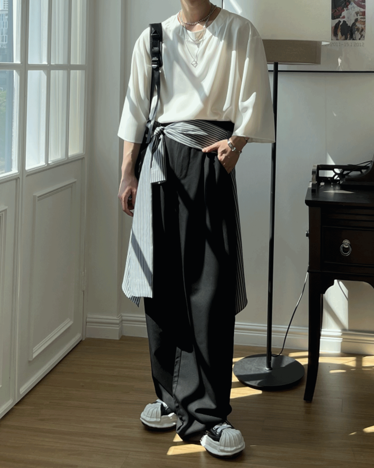 卡莉襯衫層疊式西裝褲