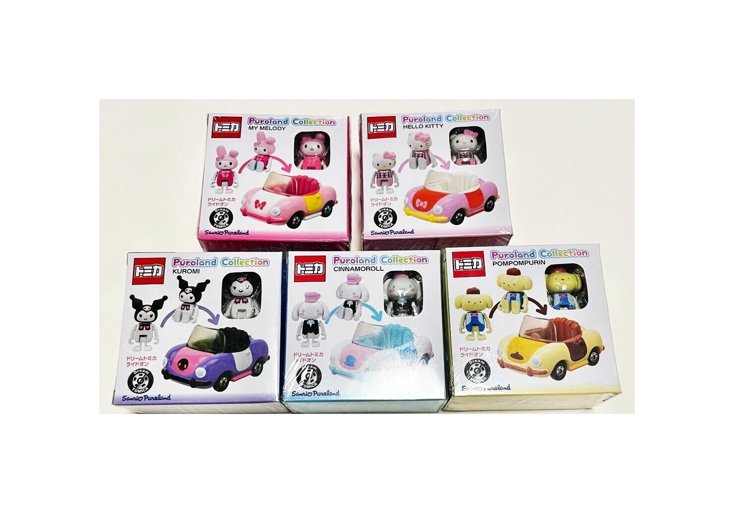 Dream Tomica ride on pyu- Rolland do collection black mi Sanrio  【Unopened】Takara Tomy Tomica Ride-On Sanrio Puroland 5-Piece Set main image 1