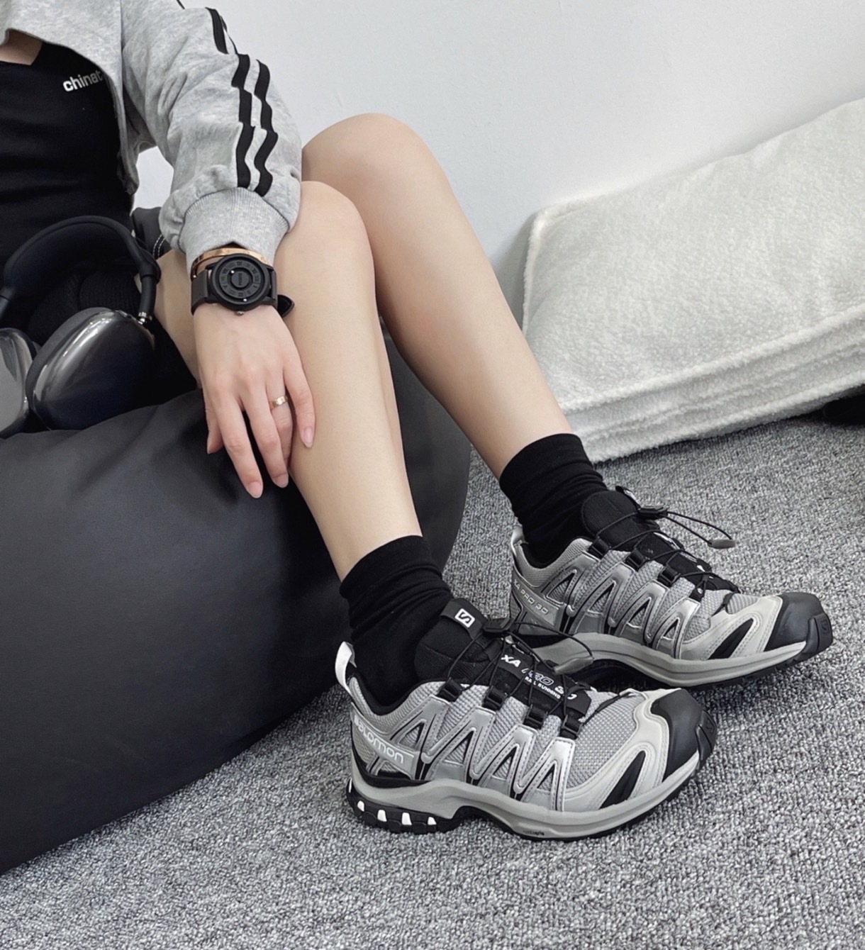 Salomon XA Pro 3D RAINY ALLO SILVER 銀灰