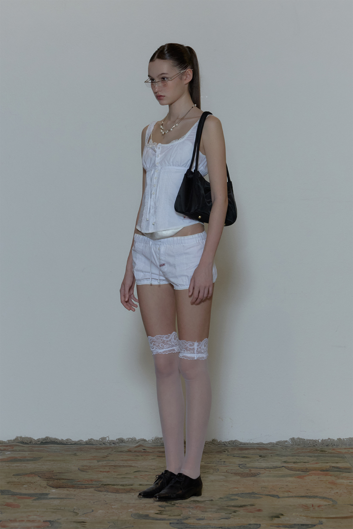 (現貨) SCULPTOR - Pintuck Lounge Sleeveless Top (White)