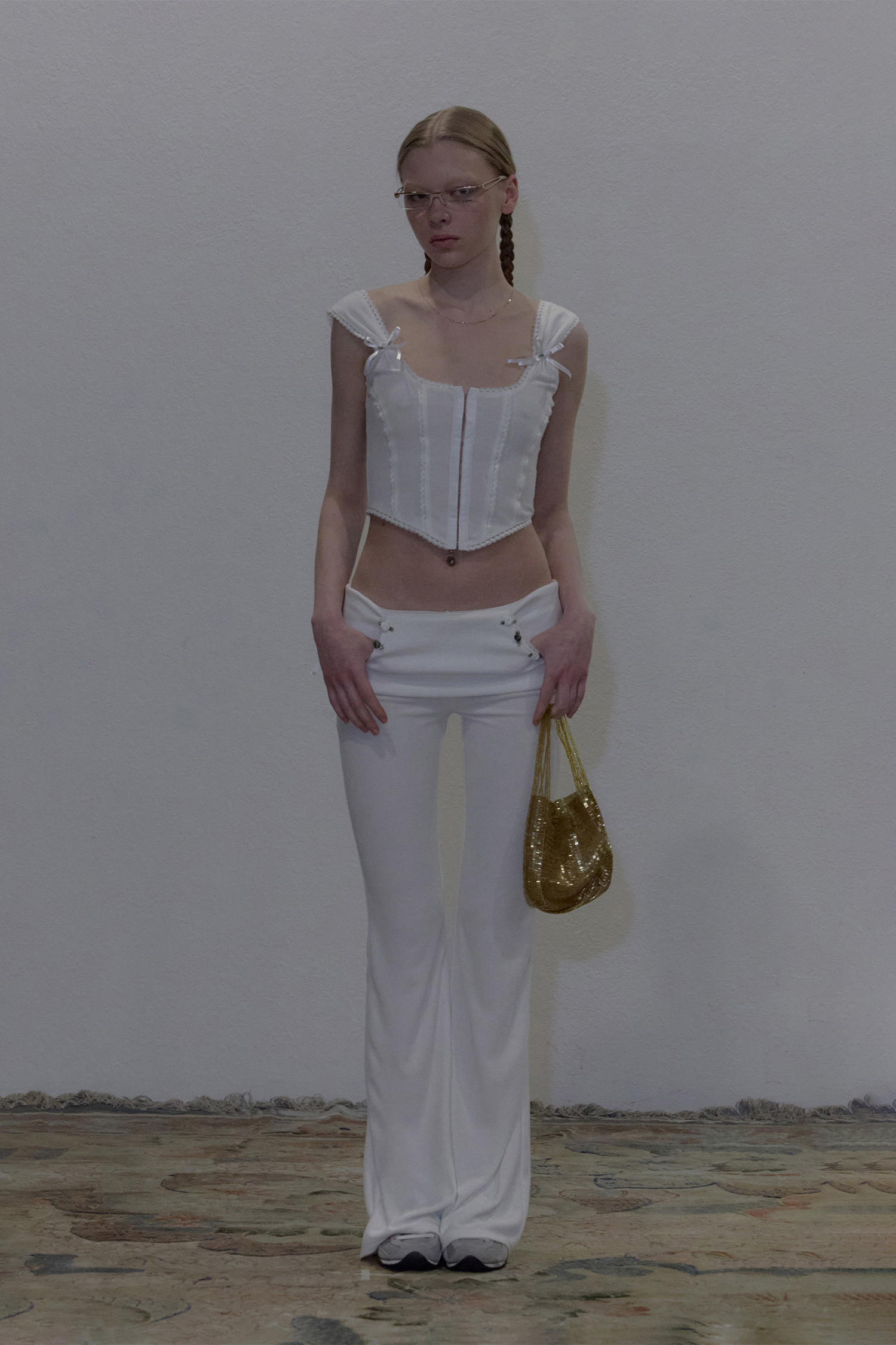 【sculptor】Rosy Terry Corset Top SCULPTOR - Rosy Terry Corset Top (White)